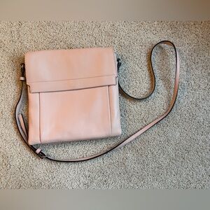 Vince Camuto Blush Pink Leather Crossbody Bag